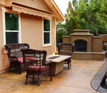 acid stained concrete patio