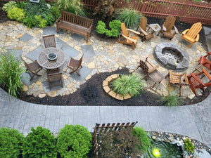 antiquing charcoal gray light charcoal silver gray tweed concrete stones patio