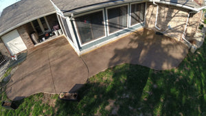 Blackish. Seagrass & Shifting Sand EverStain on Concrete Patio