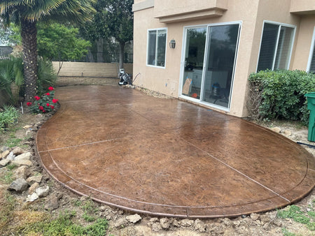 Another view of the sealed patio, highlighting the remarkable transformation
