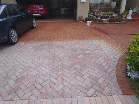 Faded Driveway Concrete Pavers