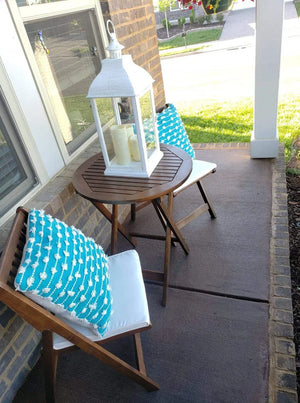 acid stained concrete front porch