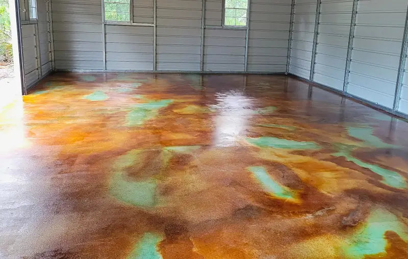 Concrete finished with ProWax Polish™ Concrete Floor Wax, Satin