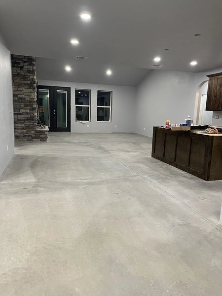 Overcoming challenges - swapping Citrus etching for a buffing machine to achieve a smooth concrete surface