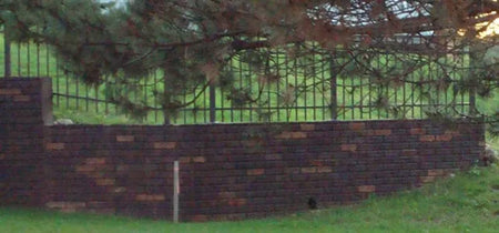 Acid Stain Retaining Stenciled Concrete Wall