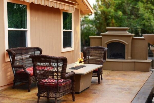 Concrete Patio Makeover How to Acid Stain a Concrete Patio