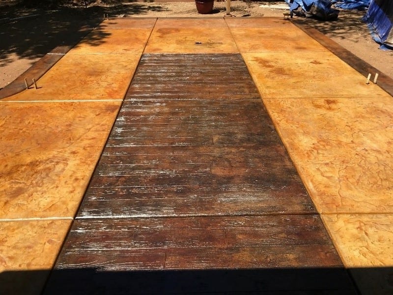 Faux Wood Stamped Concrete