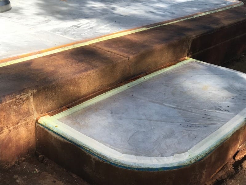 Protecting Concrete with Masking Tape