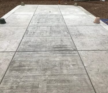 before acid staining Concrete patio before acid staining