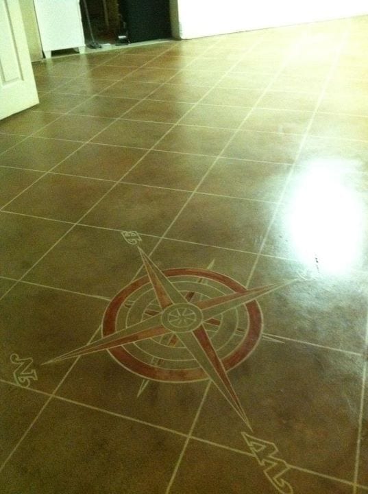 Stenciling Concrete Floor Dye Colors Direct Colors