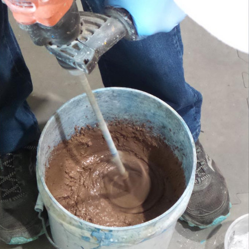 5 Gallon Bucket Cement Pigment Mixing with a Bird Cage and Drill Motor