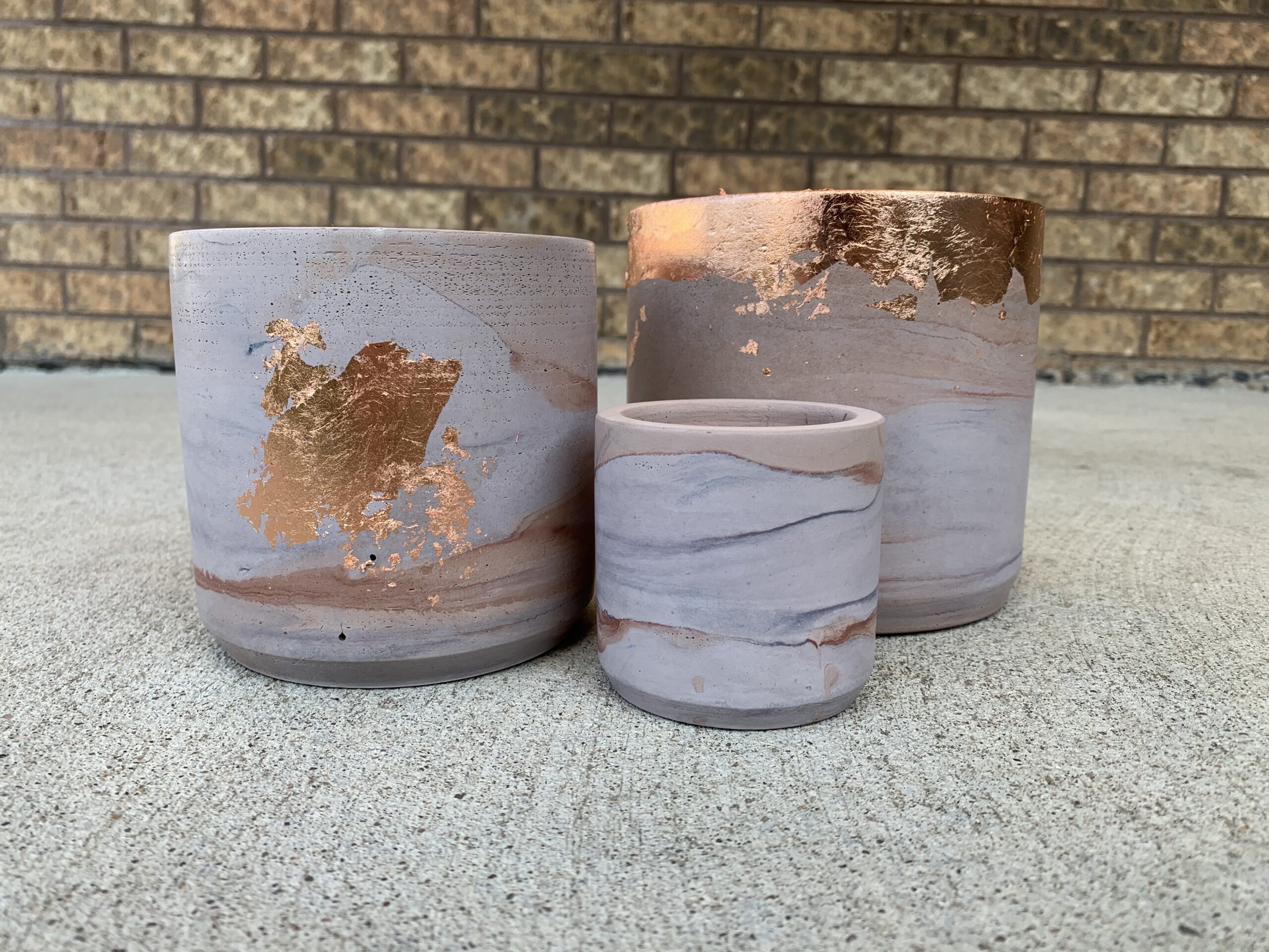 Hand-poured Concrete Pot