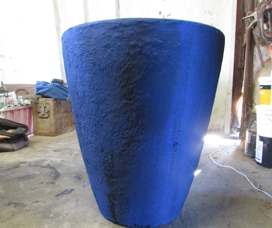 Blue Large Concrete Planter