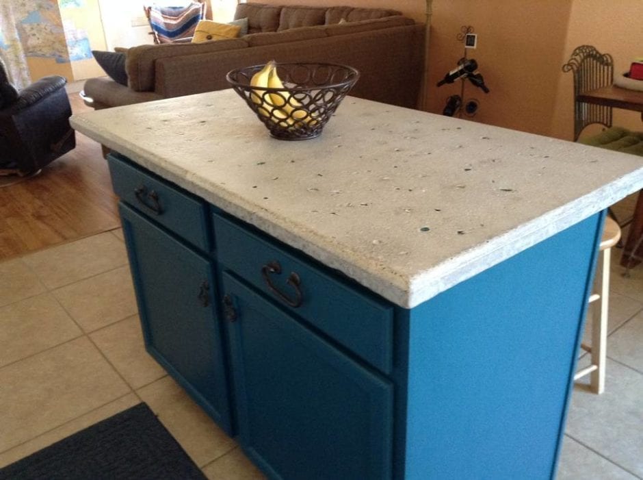 How To Concrete Countertops Using, Do It Yourself Recycled Glass Countertops