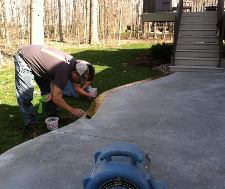 Summer Outdoor Concrete Staining and Sealing Direct Colors