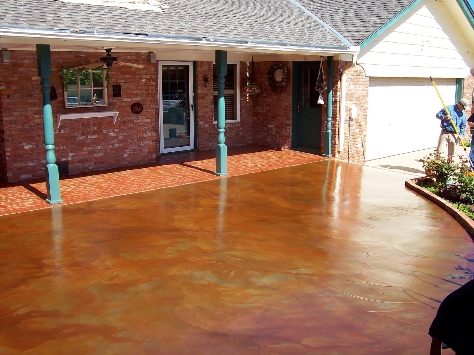 Marbled Acid Stained Patio