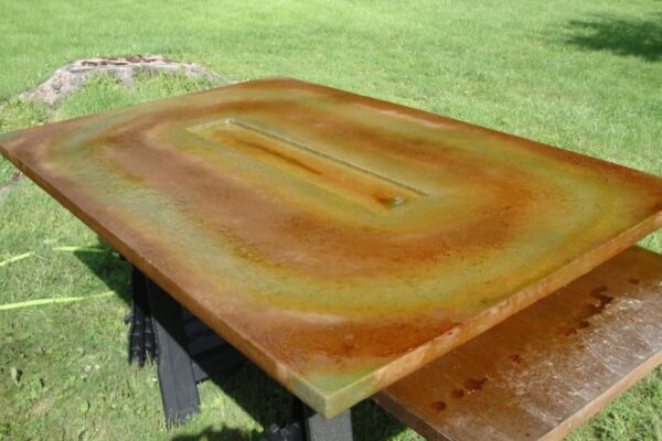 Acid Staining Concrete Fire Table