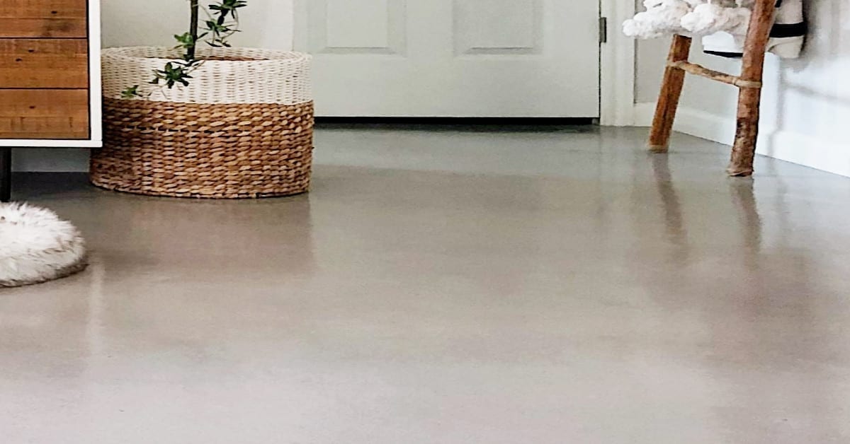 Polished White Concrete Floor