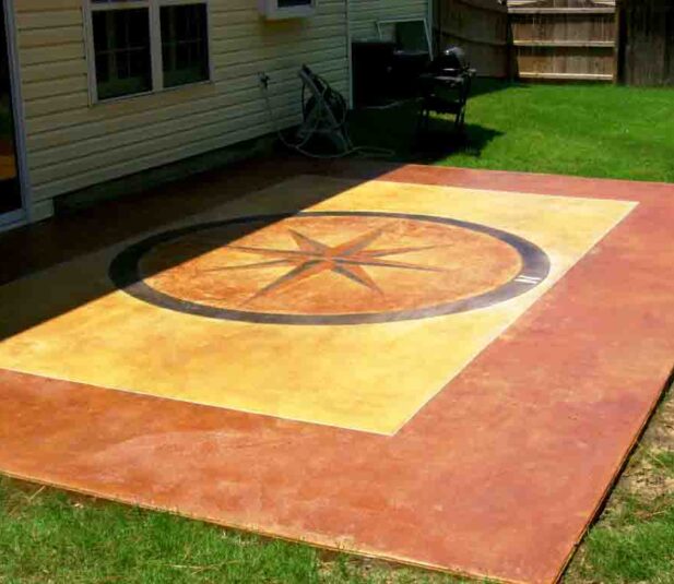 Concrete Patio Design Acid Stain Concrete Patio Design