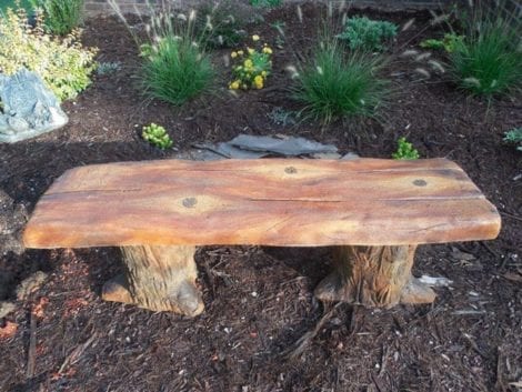 Acid Stained Concrete Bench