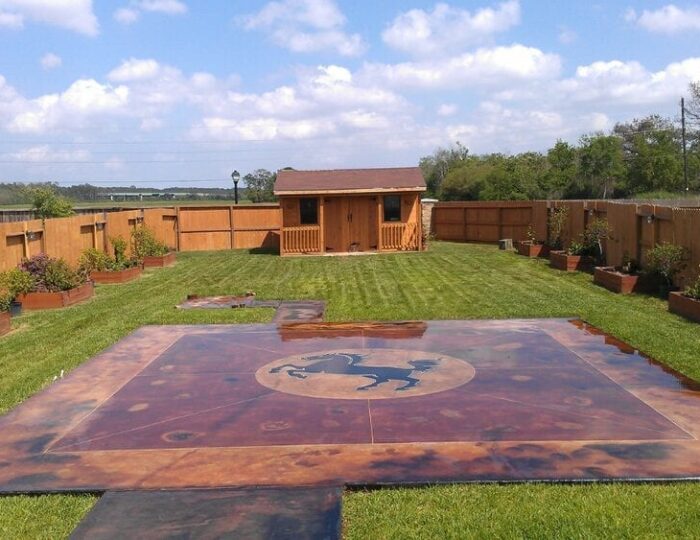 Acid Stained Patio Design