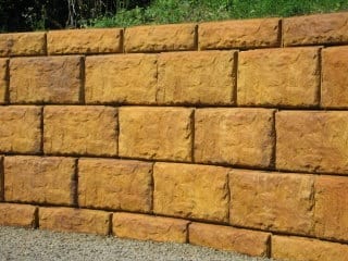 Acid Staining Concrete Retaining Walls