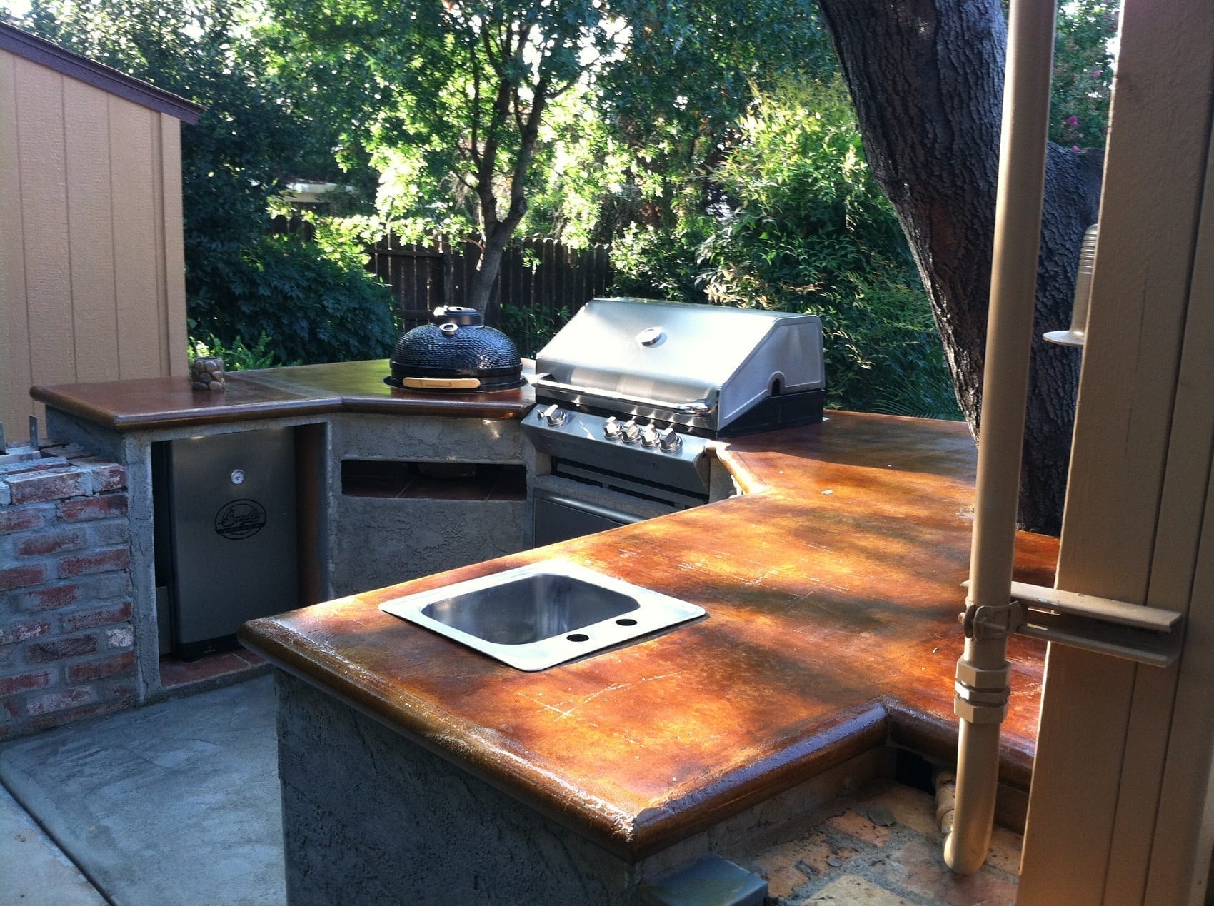 Outdoor wood countertop best sale