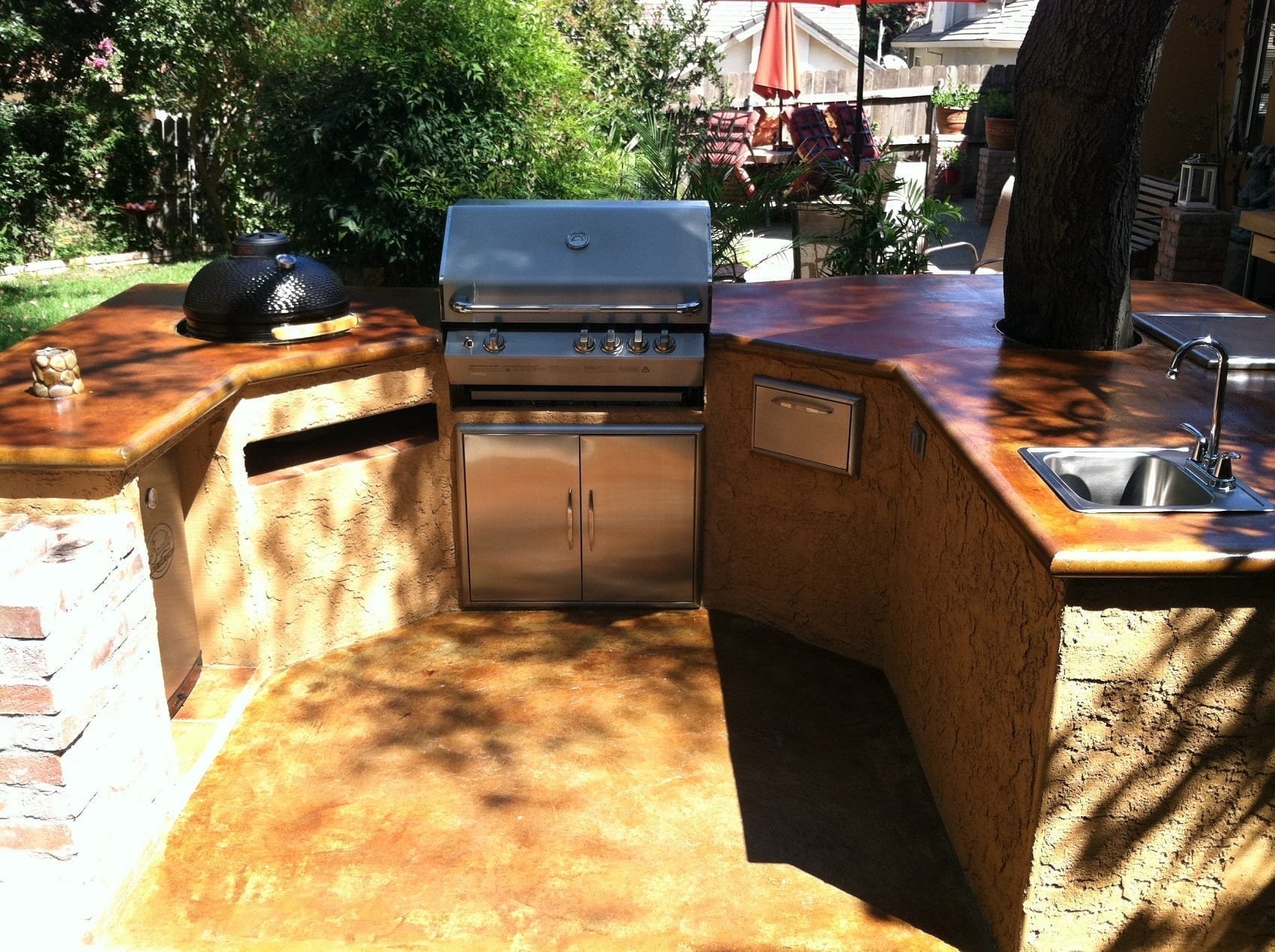 Outdoor kitchen concrete countertop hotsell