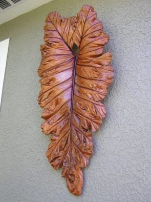 Acid Stained Concrete Leaf