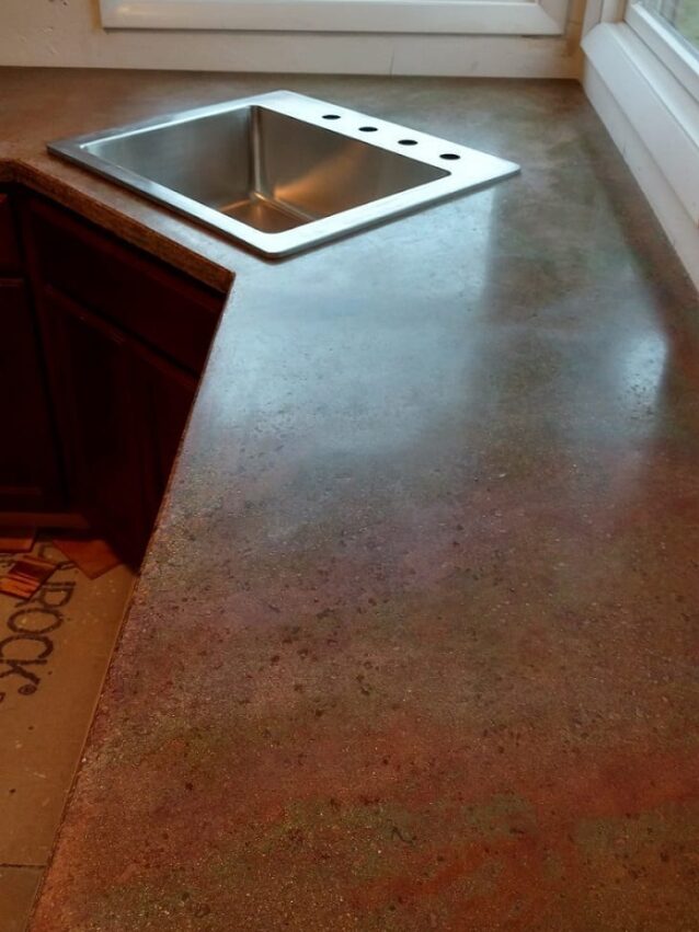Acid Stained Kitchen Countertops