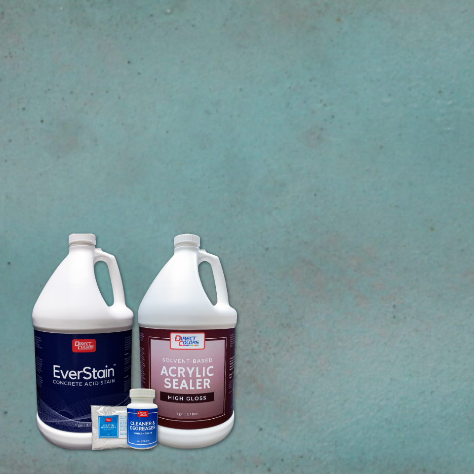 EverStain Acid Stain & Seal Solvent-Based High Gloss Sealer Kit - Azure Blue