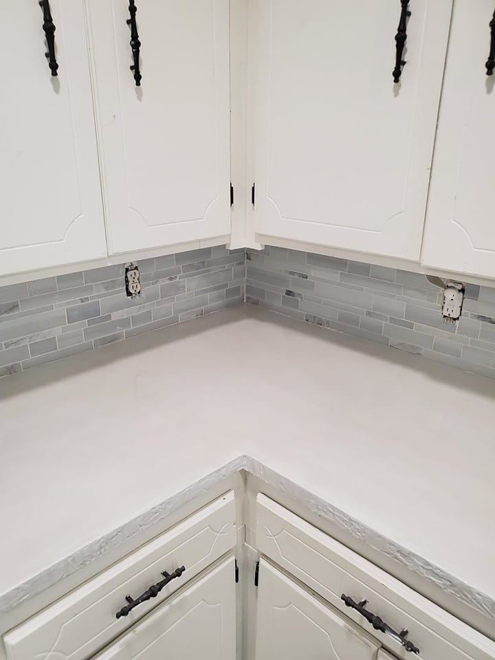 White Concrete Countertop