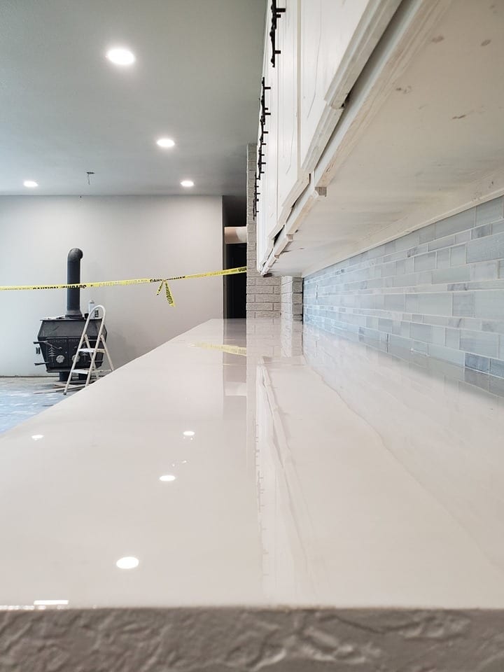 White Concrete Countertop