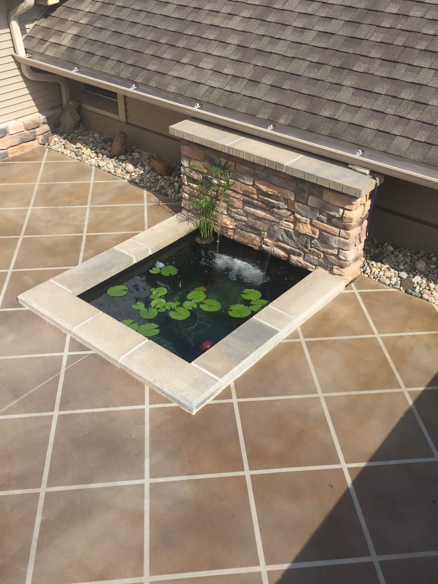 Concrete Patio stained with Cement Dye