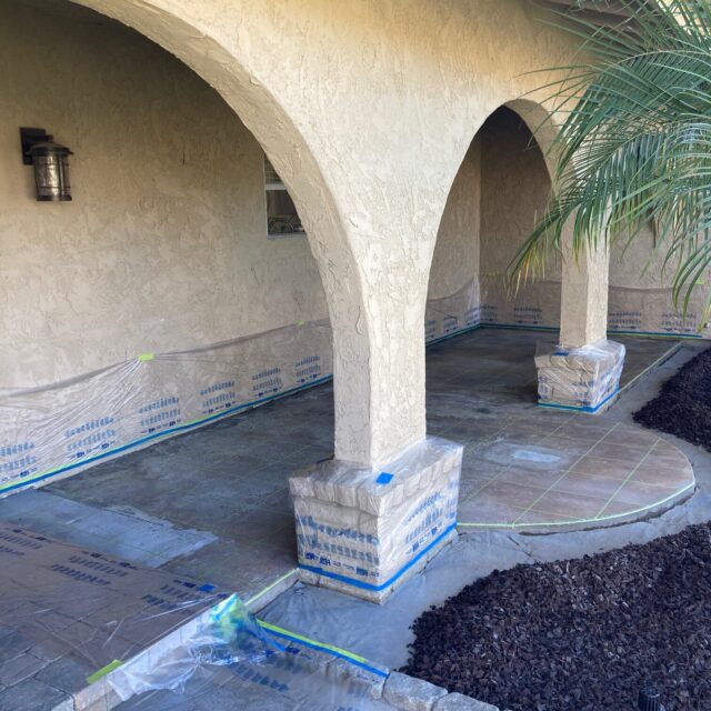 Faded Concrete Patio Porch