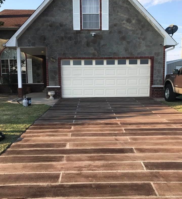 Faux Wood Grain Driveway Faux Wood Grain Driveway