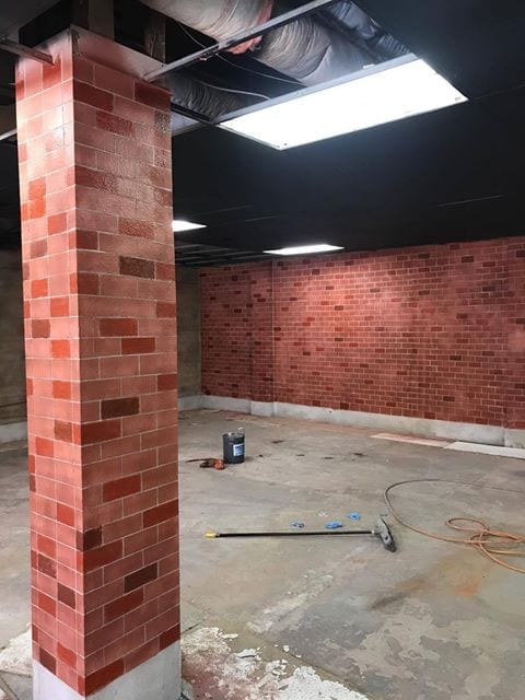 Faux Red Brick Concrete Wall Stencil