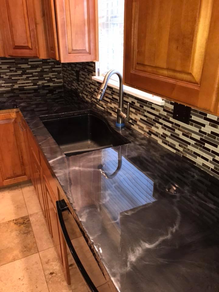 Marble Effects On Concrete Countertops, Diy Resin Countertop Kits