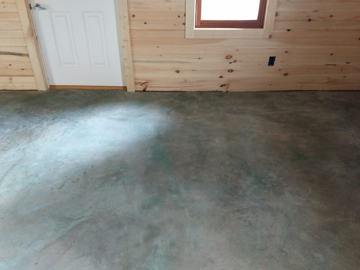 Acid Stained Concrete Basement Floor