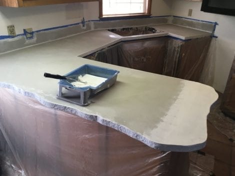 Concrete Countertops Look Like Marble, How To Apply Epoxy Concrete Countertops