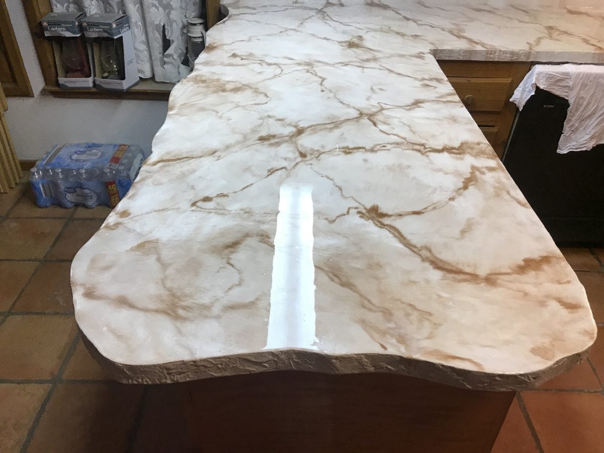 Metallic Epoxy Kitchen Countertop Remodel