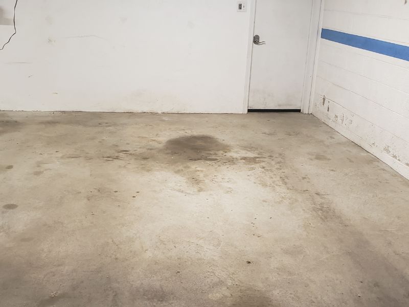 garage concrete floors with oils stains