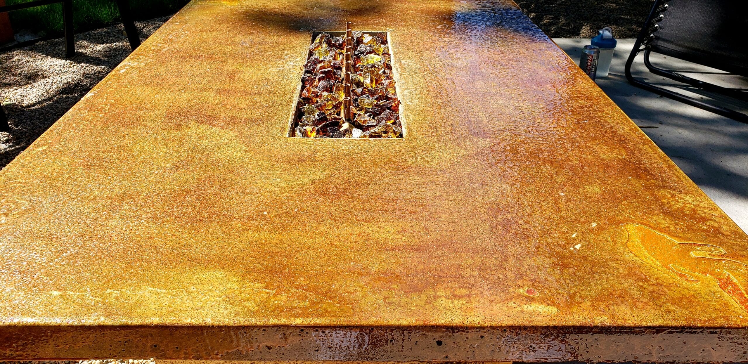 Acid Stained Fire Table