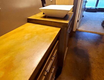 Acid Stained Concrete Vanity