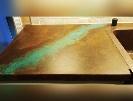 Acid Stained Concrete Countertop
