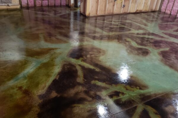 Veined Acid Stained Floor
