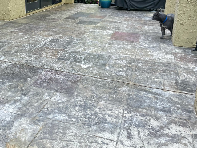 Faded Concrete Patio