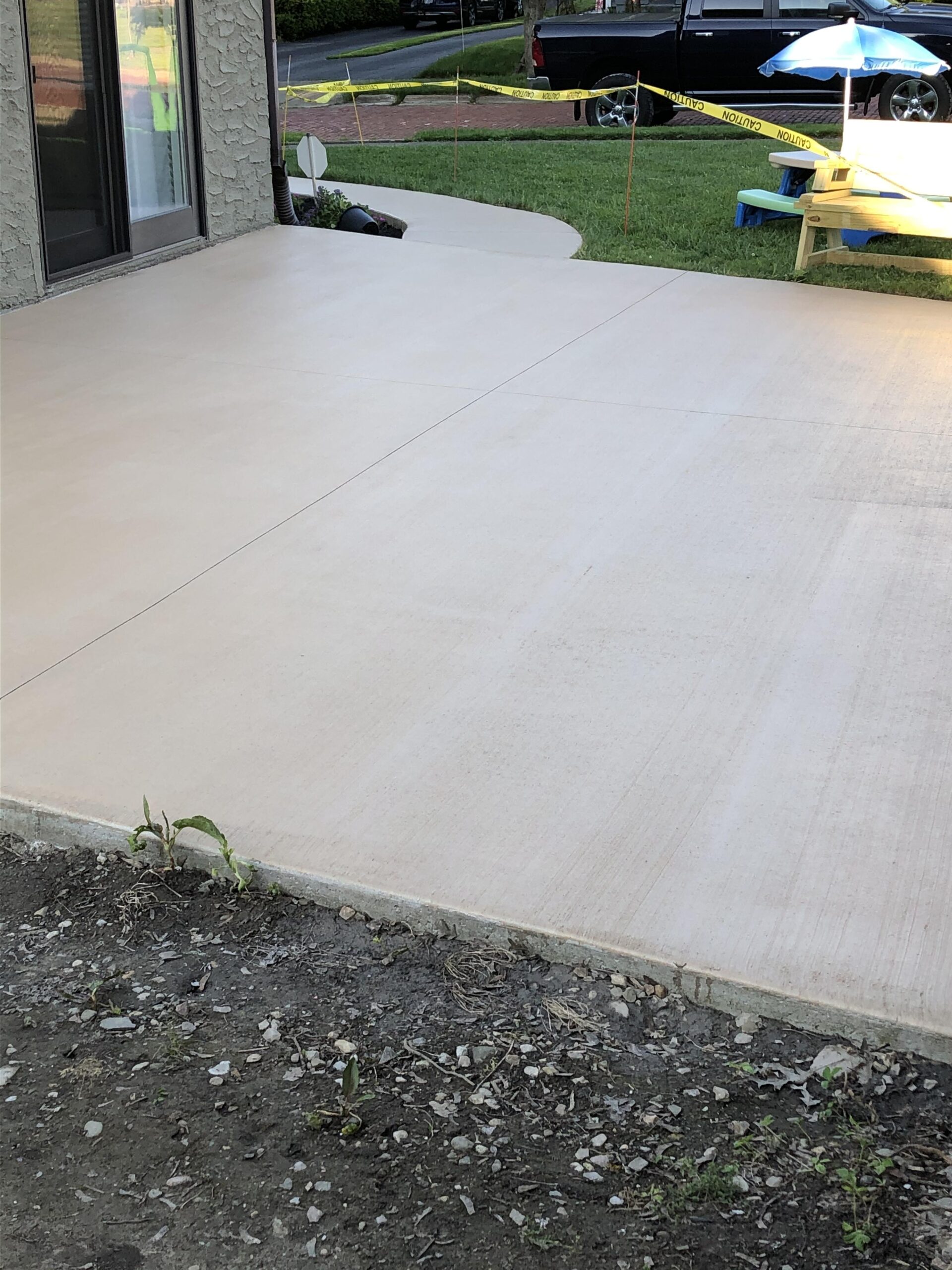 Stained Concrete Patio - Khaki