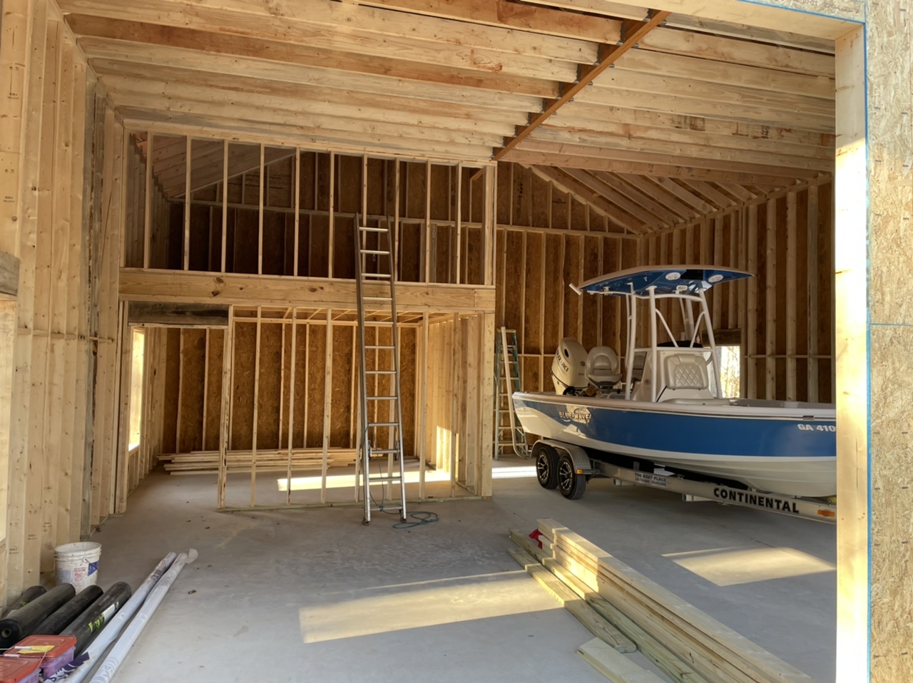 Concrete Garage Floor Boat Storage