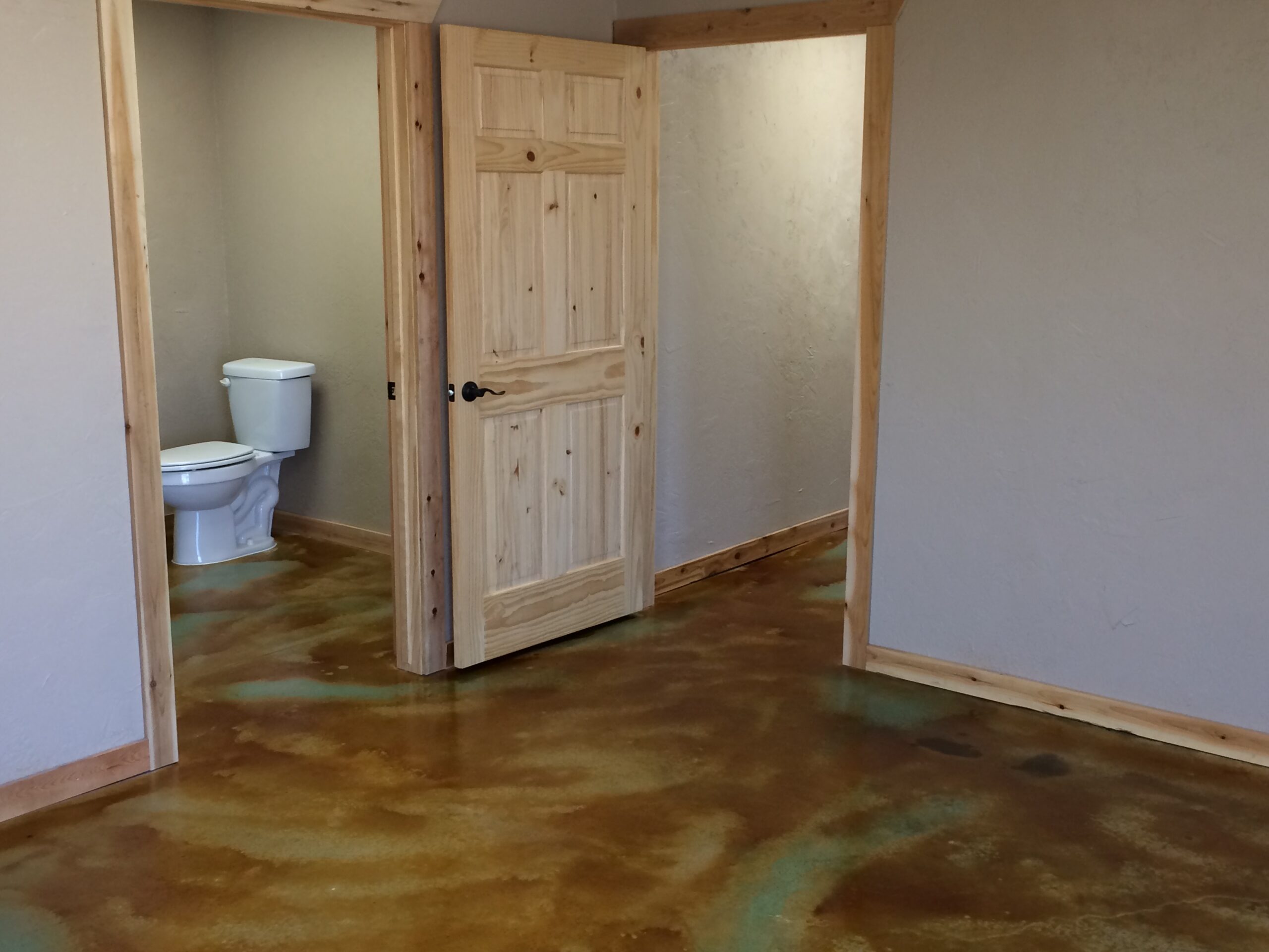 animal hospital stained concrete floors